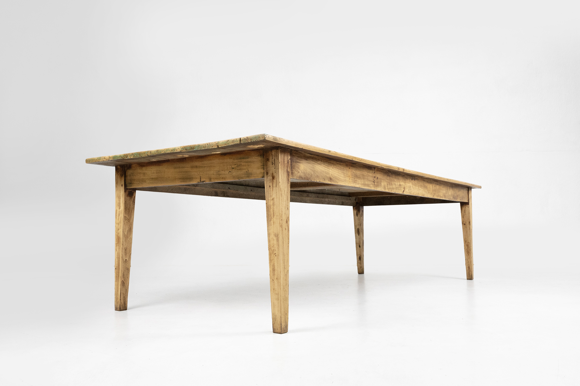 Large rustic elm wooden farm table, France ca. 1800thumbnail